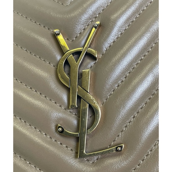 Saint Laurent Lou Camera Bag Small, Beige Leather With Gold Hardware - Picture 10 of 12